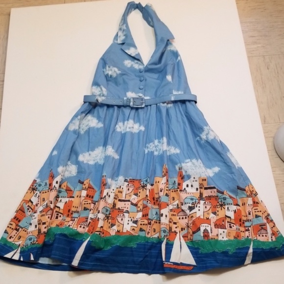 Modcloth Halter Shirt Dress Vacation Dress NEW - Picture 7 of 8